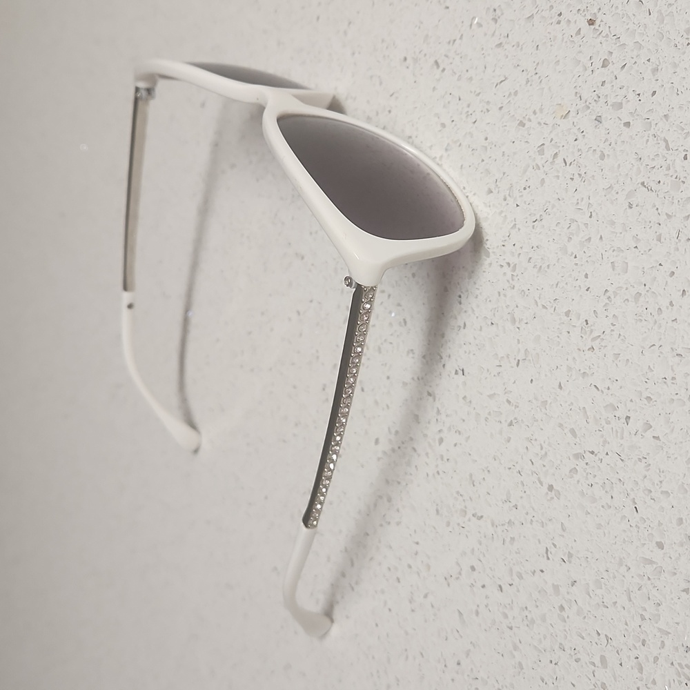 Maurices White with Faux Diamond Sunglasses